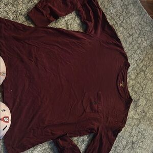 Polo Ralph Lauren Maroon Long Sleeve Tee